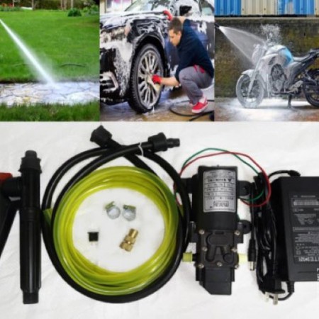 Portable Bike / Car Washer Combo Water Pump Hose Pipe Spray Gun Full Set