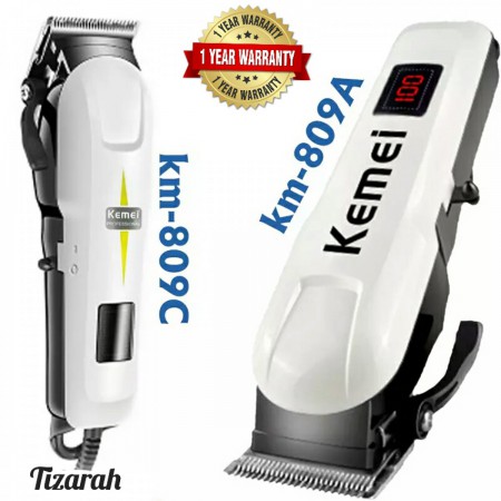 Kemei KM-809A Digital Electric Rechargeable Professional Hair Clipper Trimmer