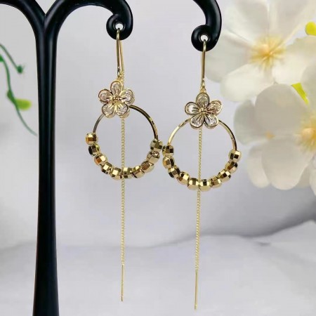 Jahlar Flower Chain  Earrings